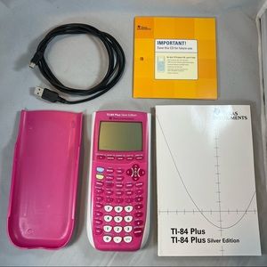Texas Instruments TI-84 Plus Silver Edition Graphing Calculator - Pink